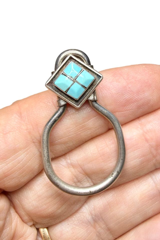 Vintage Sterling Silver Keychain or Pendant with Gemstones Selected by Lux Revival #1