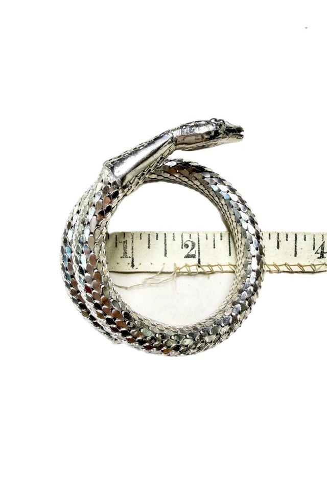 Vintage  Silver Mesh Snake Wrap Bracelet Selected by Lux Revival #2