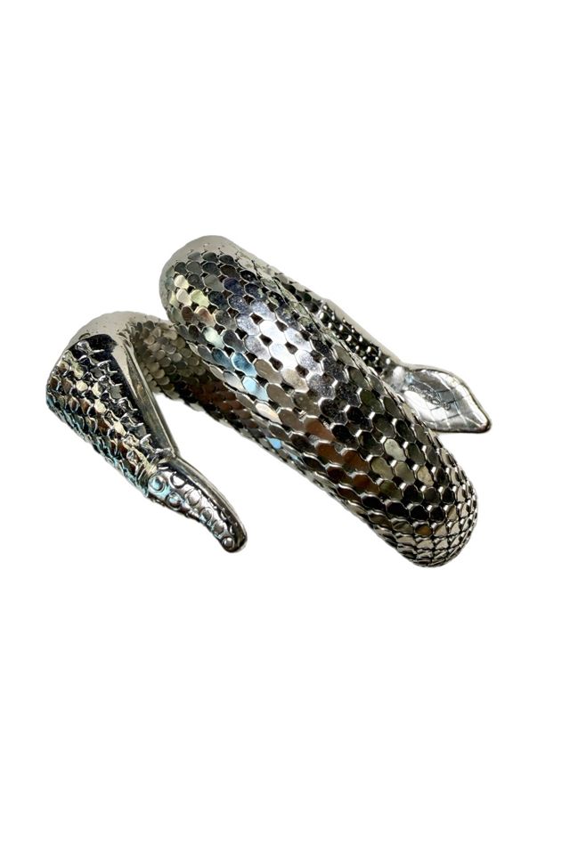Vintage  Silver Mesh Snake Wrap Bracelet Selected by Lux Revival #3