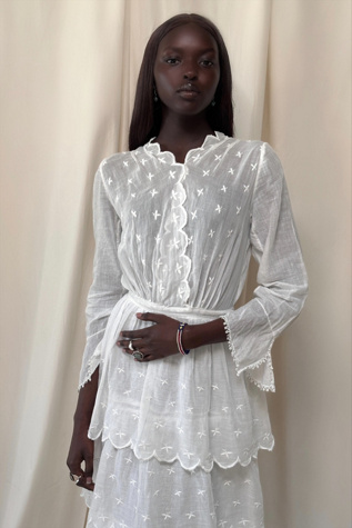 Antique 1900's Edwardian Tiered Tea Dress Selected By Afterlife Boutique