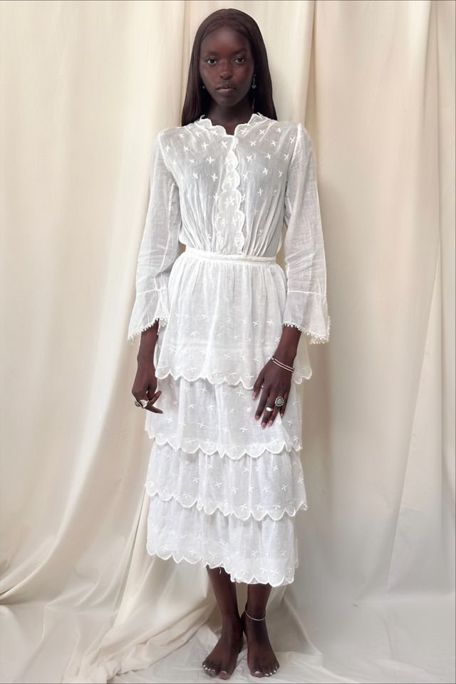 Antique 1900's Edwardian Tiered Tea Dress Selected By Afterlife Boutique #1