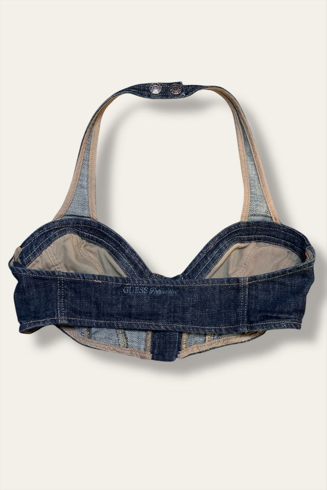 Y2K Denim Corset Bralette Halter Top Selected By Afterlife Boutique #3
