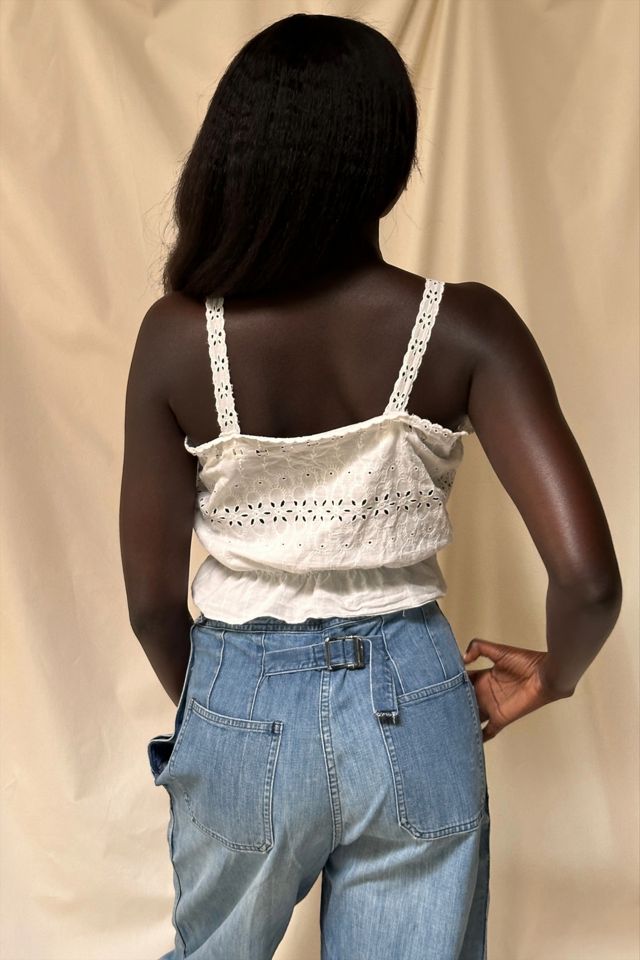 Vintage 1940's Cotton Eyelet Tank Top Selected By Afterlife Boutique #2
