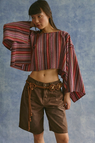 Beach Break Poncho Jacket at Free People in Horizon Combo