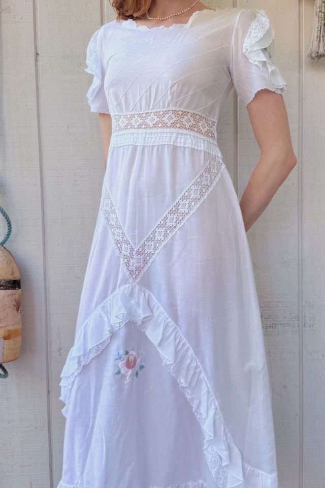 Vintage 1970s Handmade Cotton Dress Selected by Kikos Kloset #1