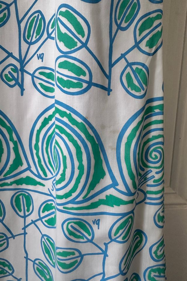Vintage Preppy 1970’s Hand Screen Printed Maxi Dress with Snail Motif Selected by KA.TL.AK #3