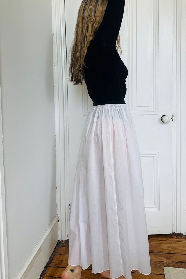 Vintage I. Magnin Calvin Klein White Wrap Skirt with Grosgrain Ribbon Selected by KA.TL.AK #1