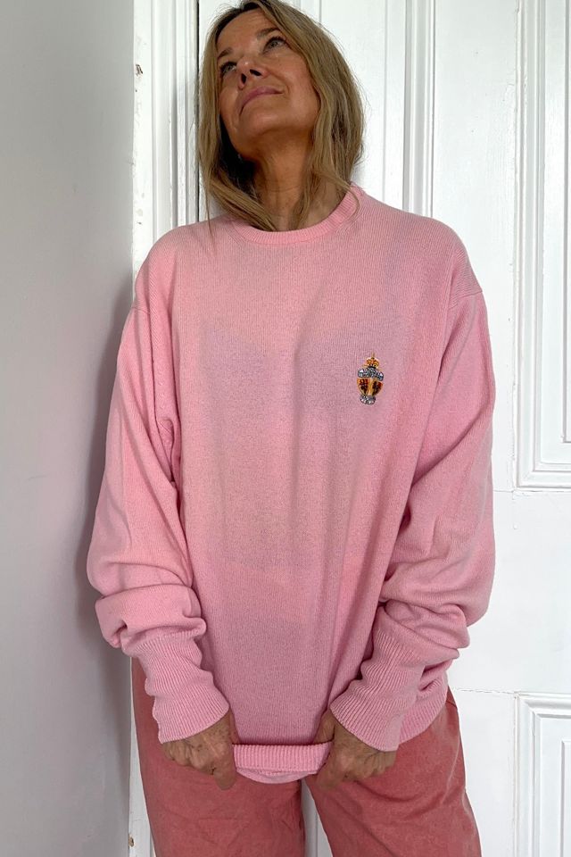Preppy Pink Wool Royal Lytham and St. Annes Golf Club Sweater Selected by KA.TL.AK #3