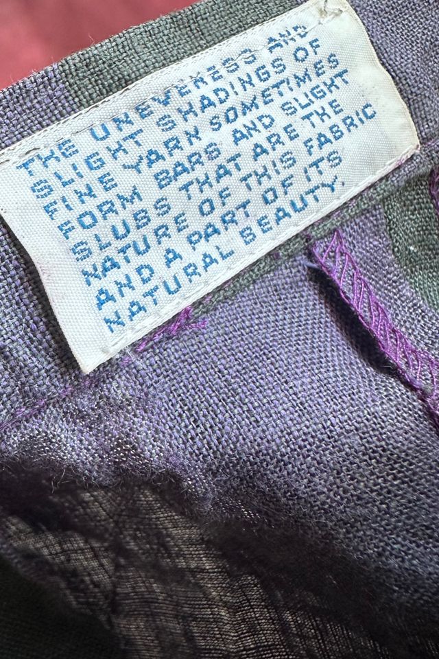 Vintage 1980’s Pleated Linen Madras Skirt Selected by KA.TL.AK #3