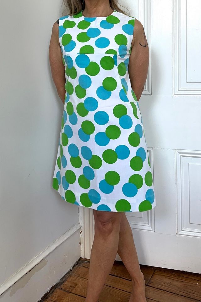 Vintage Preppy 1970’s Hand Made Mini Dress with Dot Motif Selected by KA.TL.AK #1