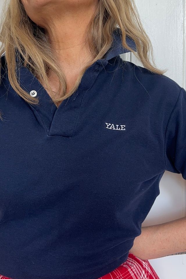 Vintage Preppy Blue Yale Polo Style Shirt Selected by KA.TL.AK #1