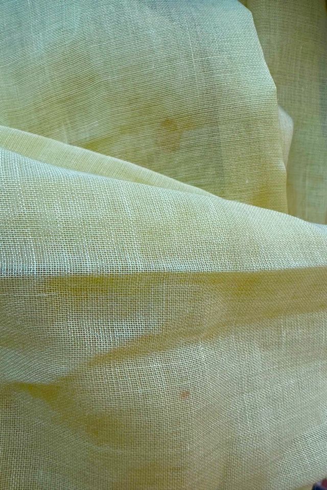 Vintage Buttery Yellow Semi Sheer Button Front Shirt Selected by KA.TL.AK #3