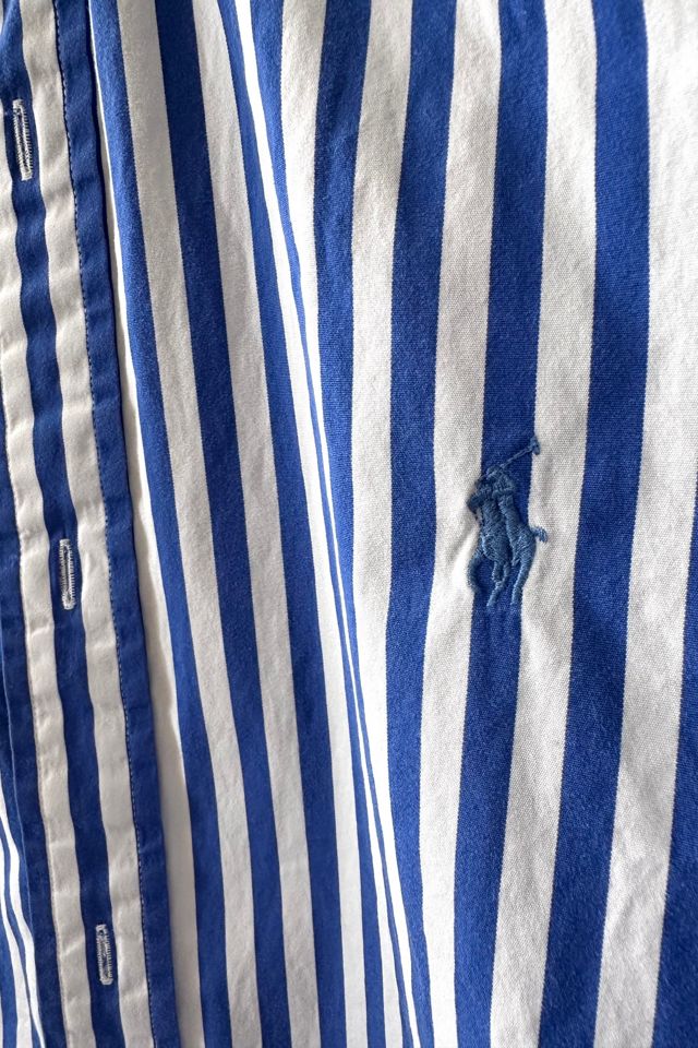Polo Ralph Lauren Blue and White Striped Button-Down Shirt Selected by KA.TL.AK #2