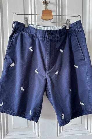 Preppy Nantucket Blue Whale Flat Front Bermuda Shorts Selected by KA.TL.AK