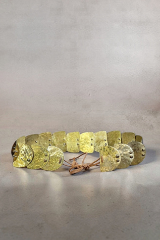 Laise Adzer Hammered Brass Medallion Belt Selected by Garbage Soup