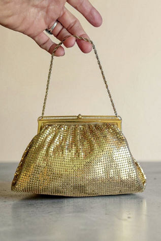 Женская сумка Garbage Soup Vintage Rhinestone Mesh Bag Selected, цвет: Золотой — фото 2