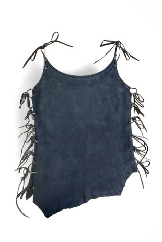 Handcrafted Suede Chamois Tie Top Selected by Garbage Soup