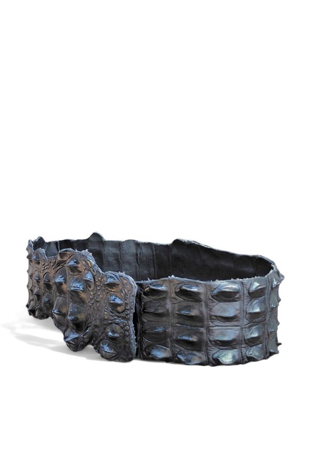 Black Crocodile Backstrap Belt Selected by Garbage Soup #1