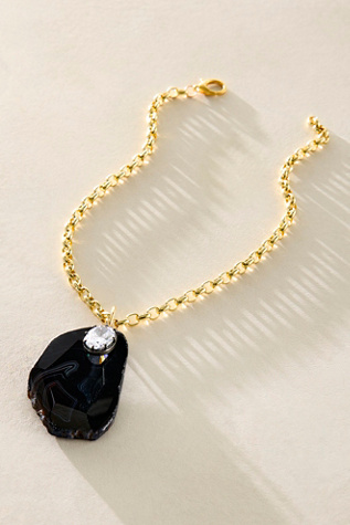 ALV Agate & Crystal Necklace