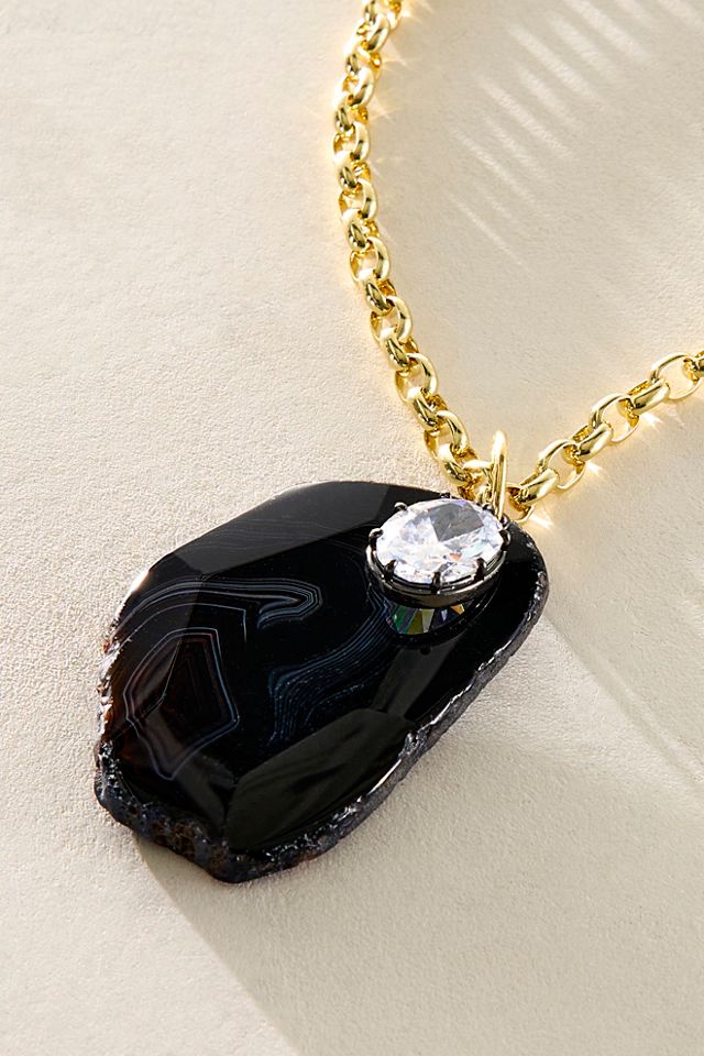 ALV Agate & Crystal Necklace #1