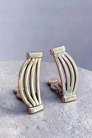 Renior Sauteur Modernist Silver Earrings Selected by Garbage Soup
