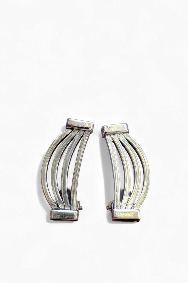 Renior Sauteur Modernist Silver Earrings Selected by Garbage Soup #1