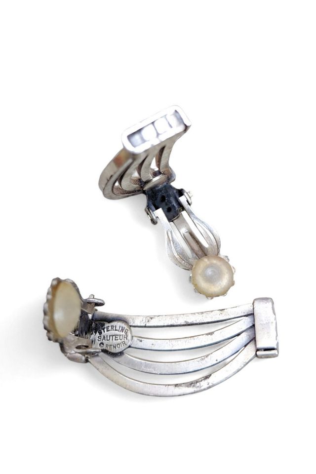Renior Sauteur Modernist Silver Earrings Selected by Garbage Soup #2