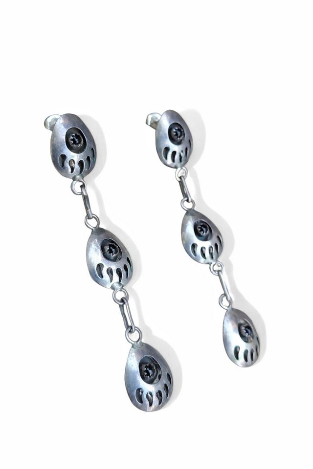 Southwest Onyx Silver Dangle Earrings Selected by Garbage Soup #2