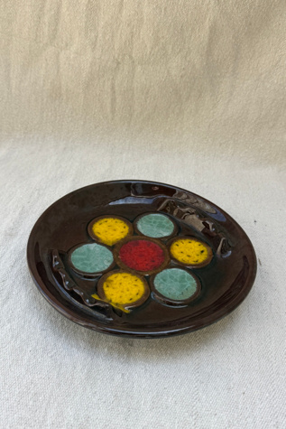 Vintage 70's Glazed Ceramic Trinket Dish Selected by Bohhaus