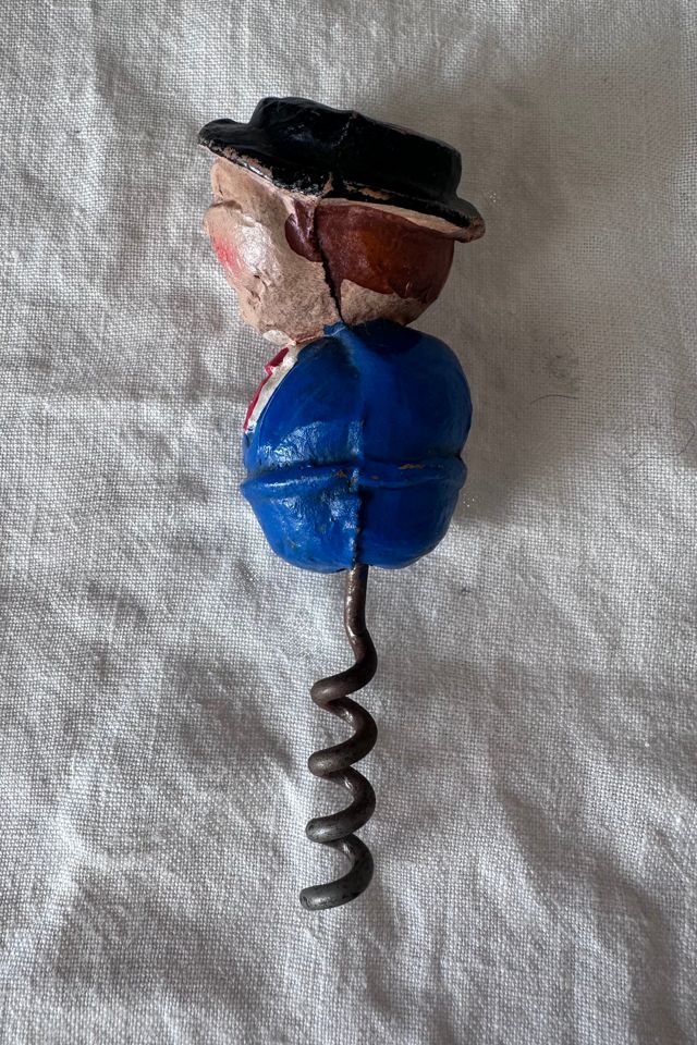 Vintage Hand Carved Man in Suit and Hat Corkscrew Selected by KA.TL.AK #3