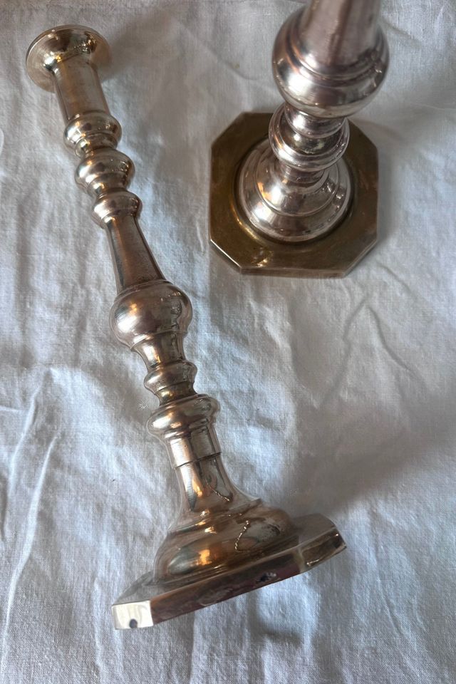 Vintage Classic Pair of Brass Candlesticks Selected by KA.TL.AK #1