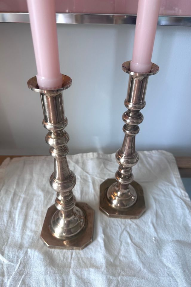 Vintage Classic Pair of Brass Candlesticks Selected by KA.TL.AK #2