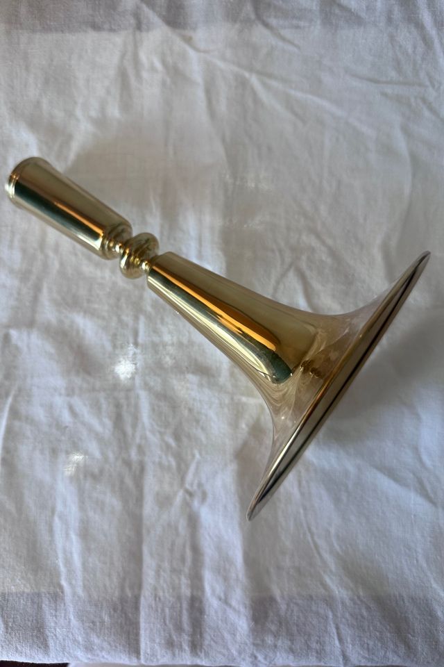 Vintage MCM Single Brass Trumpet Shaped Candlestick Selected by KA.TL.AK #1