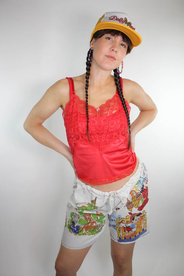 Vintage Red Lace Intimates Cami Selected By Moons + Junes Vintage #1