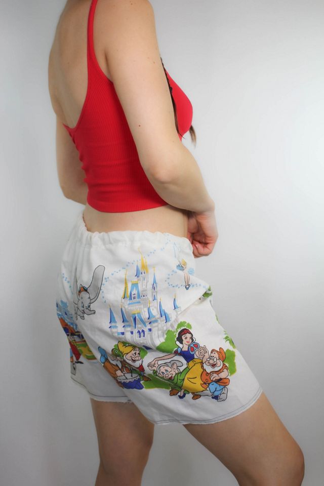 Upcycled Handmade Vintage Walt Disney Low-Waist Lounge Shorts Selected By Moons + Junes Vintage #3