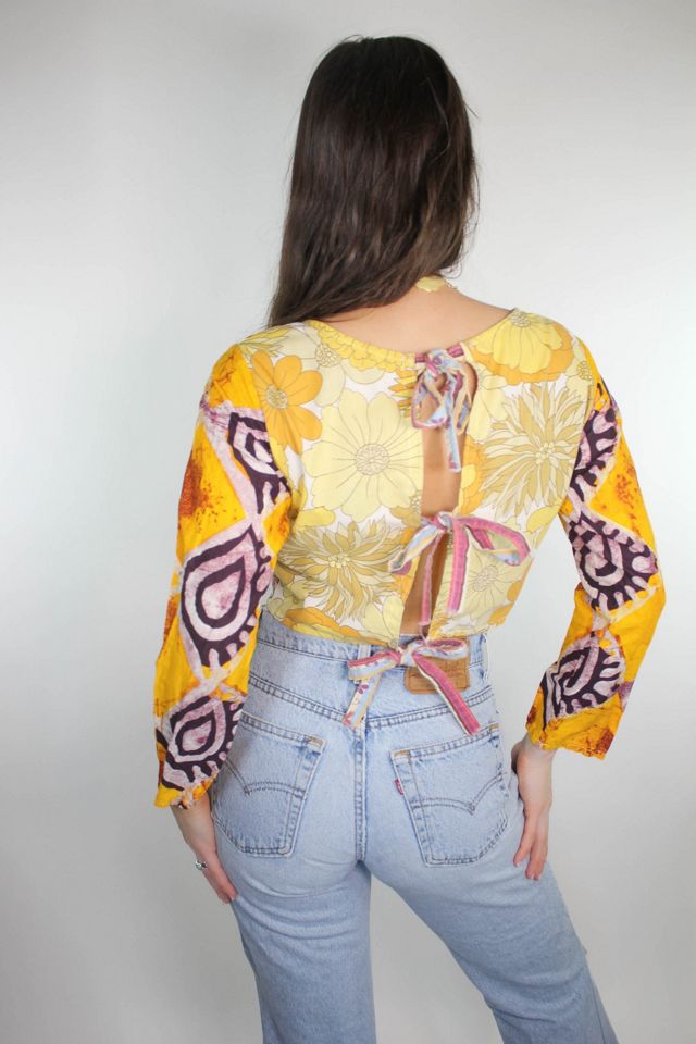 Upcycled Vintage Patchwork Hippie Crop Top Selected By Moons + Junes Vintage #2