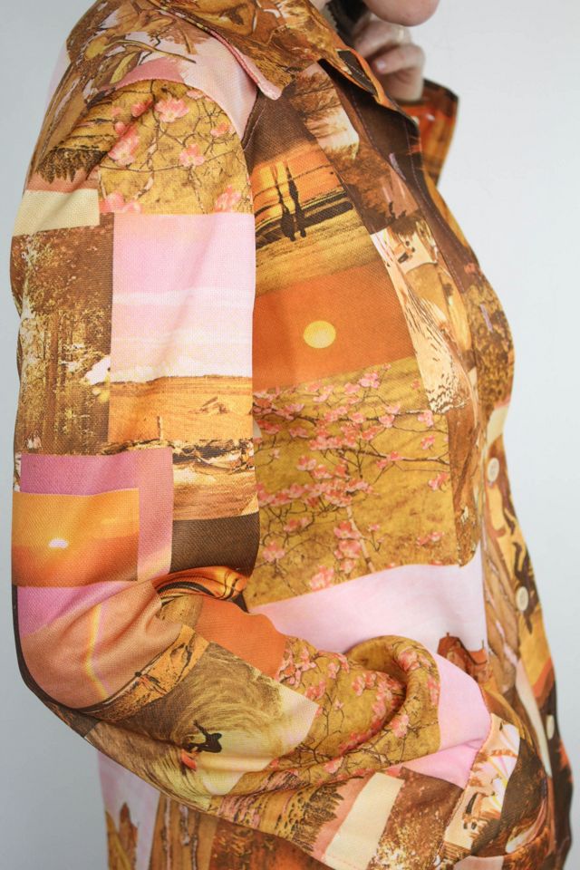 Rare 1970s California Sunset Photo Collage Button Down Selected By Moons + Junes Vintage #3