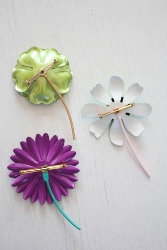 Vintage Flower Garden Brooch Lot (3-Piece Set) Selected By Moons + Junes Vintage #1