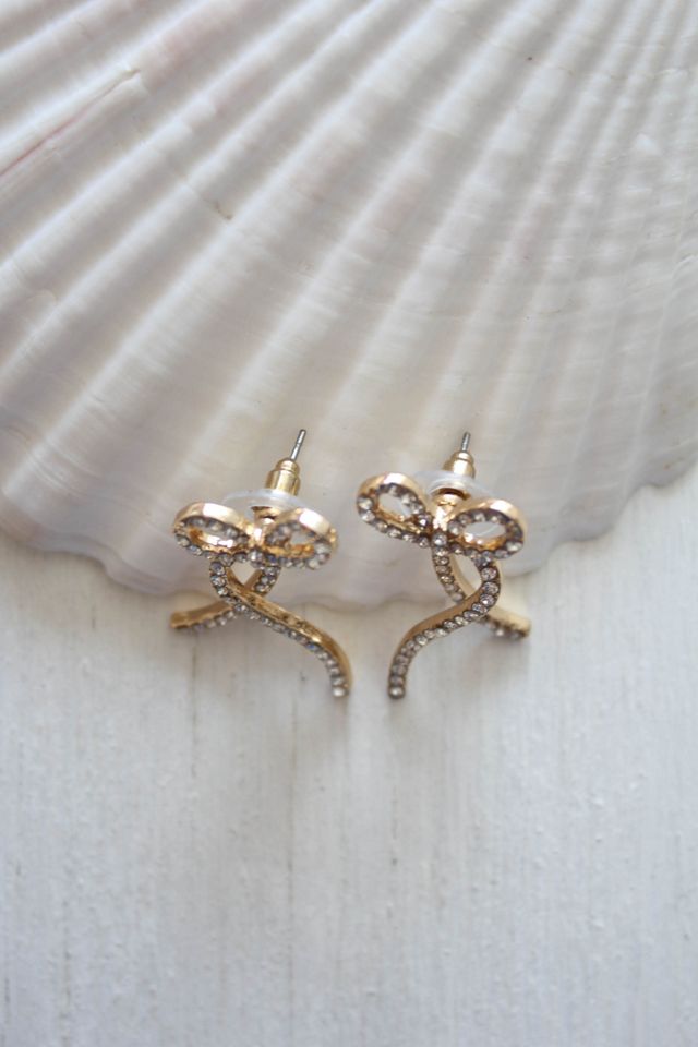 Vintage Rhinestone Bow Jacket Earrings Selected By Moons + Junes Vintage #3