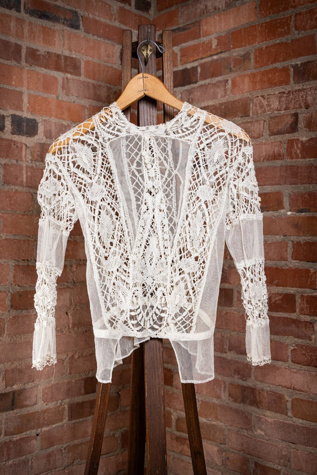 Vintage 1950s French Lace Crochet Blouse Selected by Black Shag Vintage