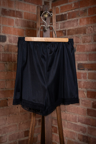 Vintage 70s Vanity Fair Black Slip Shorts Selected by Black Shag Vintage