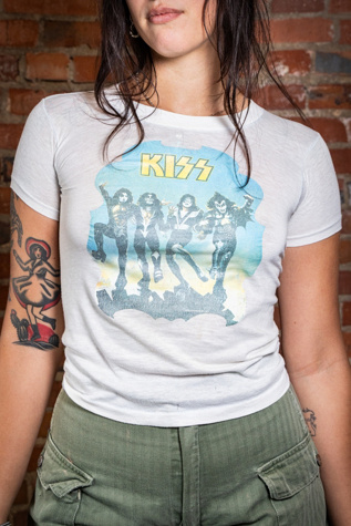 Vintage 1976 Kiss Destroyer Baby Tee Selected by Black Shag Vintage