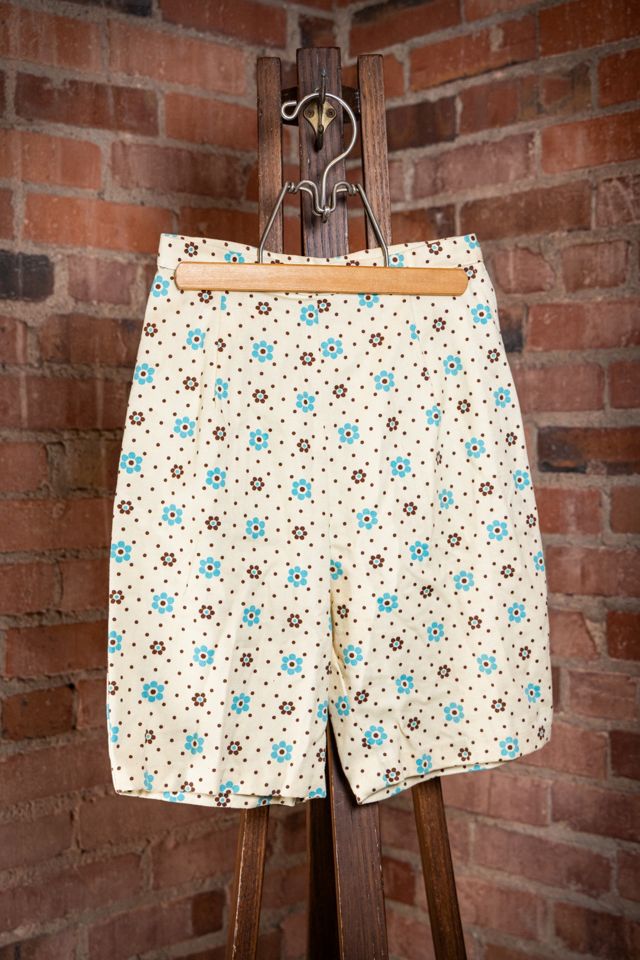 Vintage Kid's Cream Floral Pattern Shorts Selected by Black Shag Vintage #1