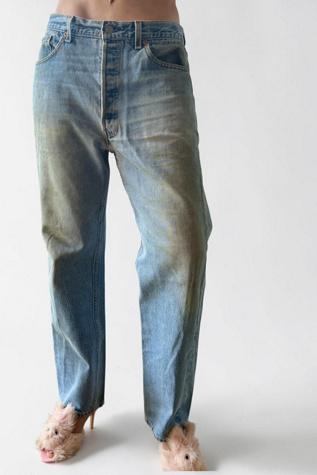 Vintage Levis Weathered Boyfriend Jeans Selected by Personal Choice