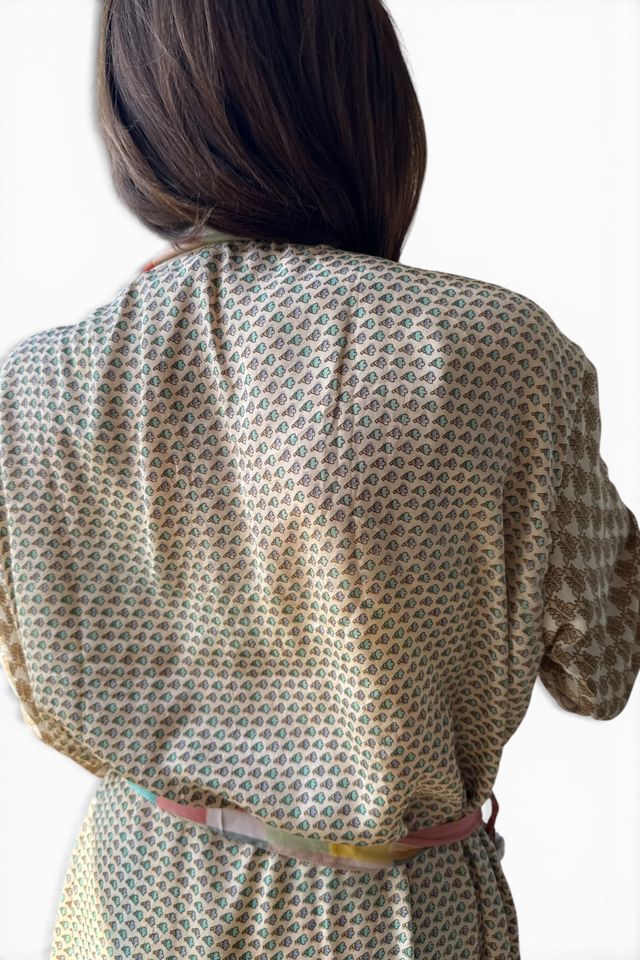 Mixed Floral Silk Patchwork Kimono Duster Selected by Personal Choice #3