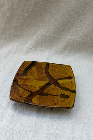 Vintage Ceramic Plate with Abstract Pattern Selected by Bohhaus