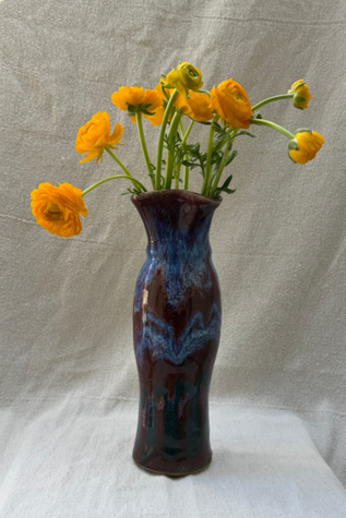 Vintage Ceramic Hand-Painted Flower Vase Selected by Bohhaus