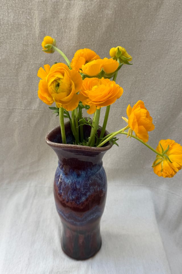 Vintage Ceramic Hand-Painted Flower Vase Selected by Bohhaus #1