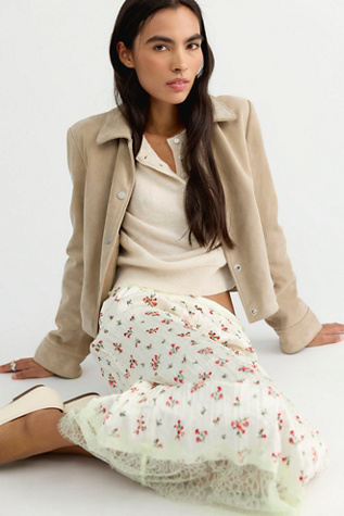 Piper Crinkle Column Midi Skirt