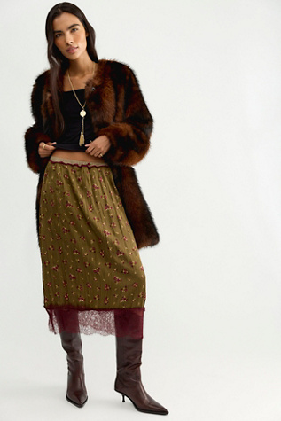 Piper Crinkle Column Midi Skirt